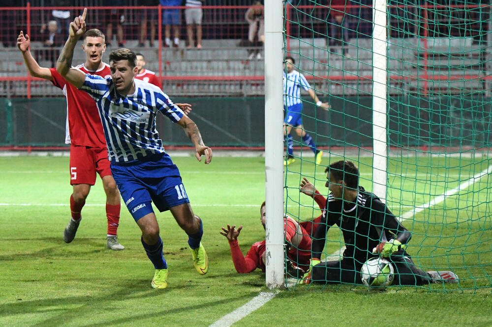 Grbić je postigao izjednačujući gol za Budućnost, Foto: Savo Prelević