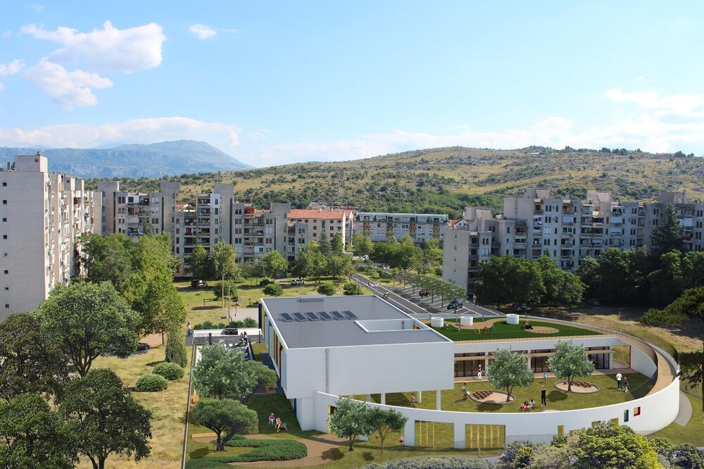 Planirani izgled vrtića u Bloku VI u Podgorici, Foto: Vlada Crne Gore