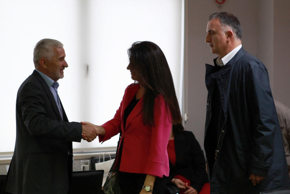 <p>Predsjednik Građanskog pokreta URA, Dritan Abazović, bio je jedini opozicioni lider na sastanku</p>