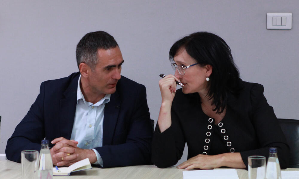 <p>Predsjednik Građanskog pokreta URA, Dritan Abazović, bio je jedini opozicioni lider na sastanku</p>