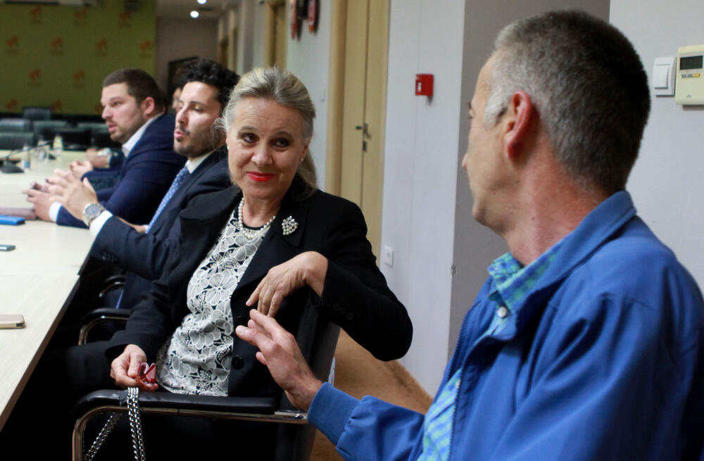 <p>Predsjednik Građanskog pokreta URA, Dritan Abazović, bio je jedini opozicioni lider na sastanku</p>