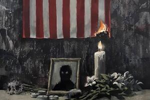 Američka zastava u plamenu: Benksi podržao borbu protiv rasizma