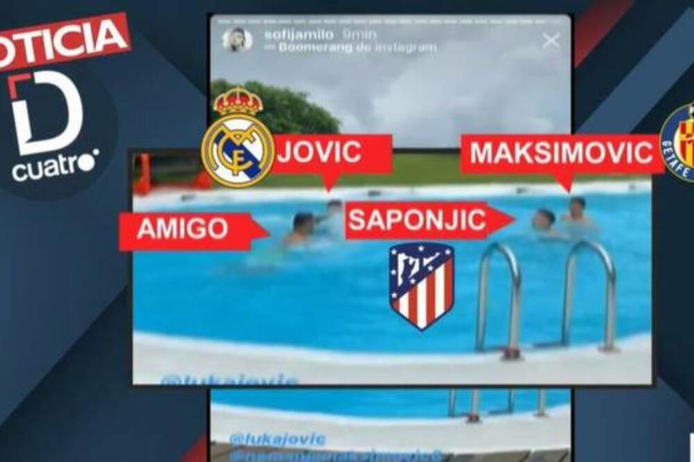 Ovako su se opuštali Jović, Maksimović i Šaponjić, Foto: Marca