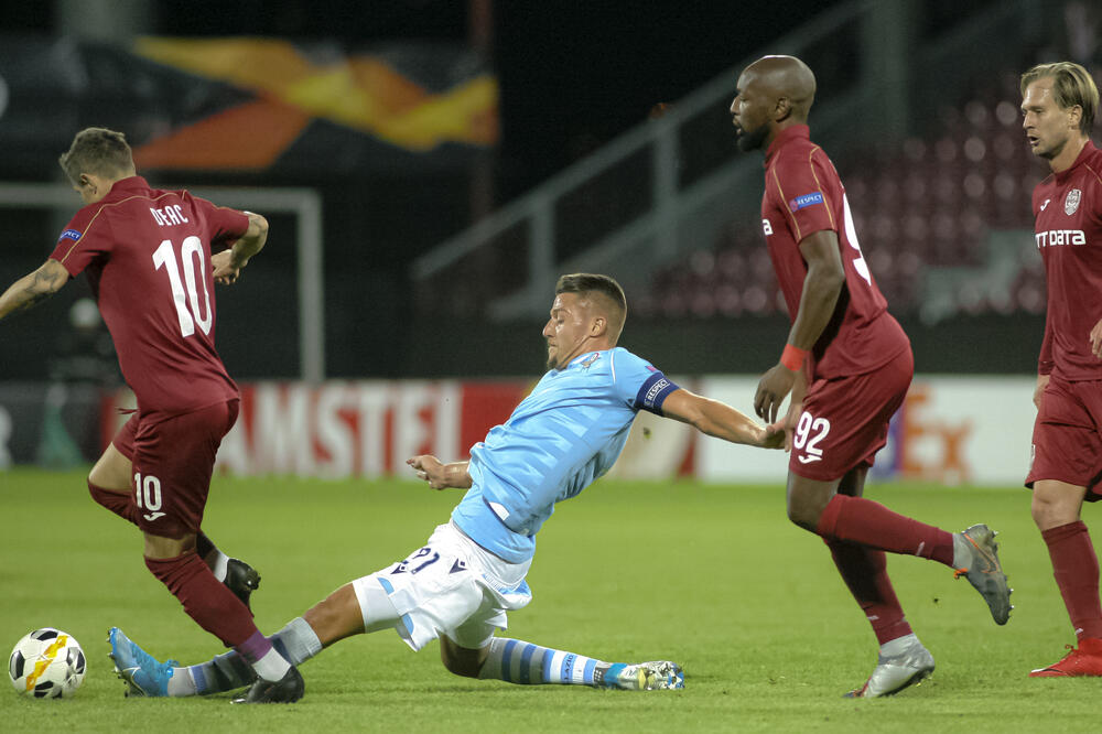 Sa meča Lacio - Roma, Foto: AP