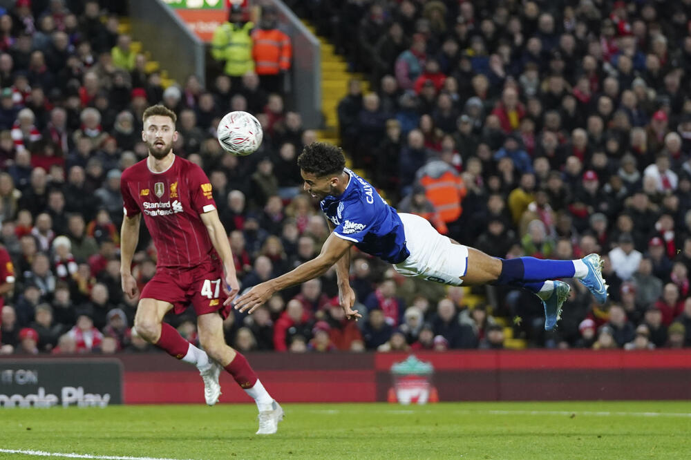 Sa meča Liverpul - Everton, Foto: AP