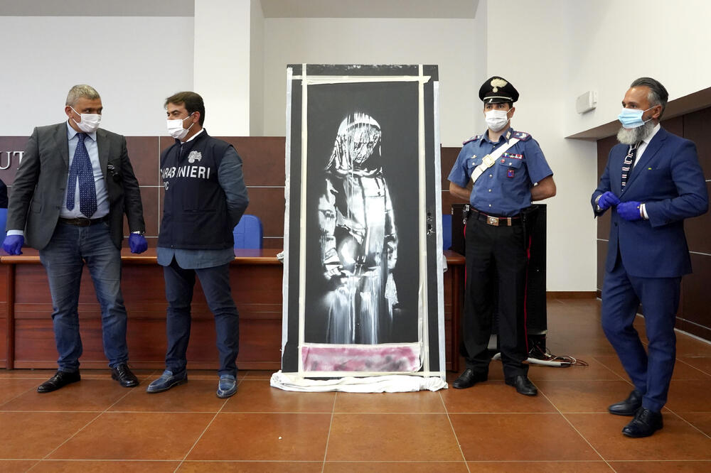 Italijanske vlasti; Benksijeva slika, Foto: Beta/AP