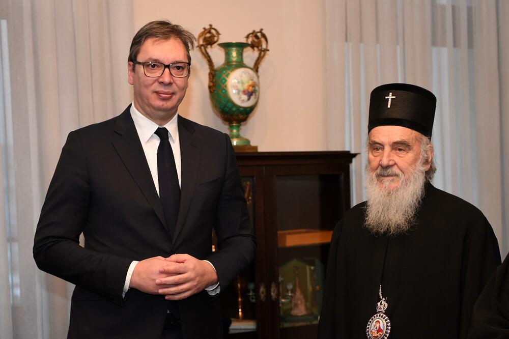 Patrijarh SPC Vučića odavno definisao kao „božijeg sina“, Foto: Betaphoto