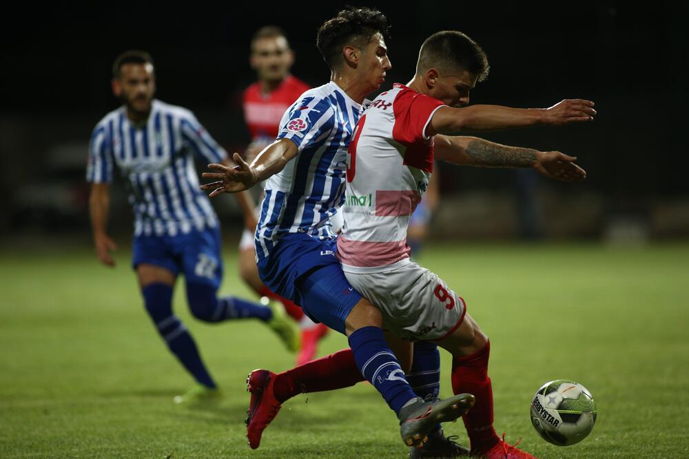 Duel Vukotića (Iskra) i Vukčevića (Budućnost), Foto: FK Iskra