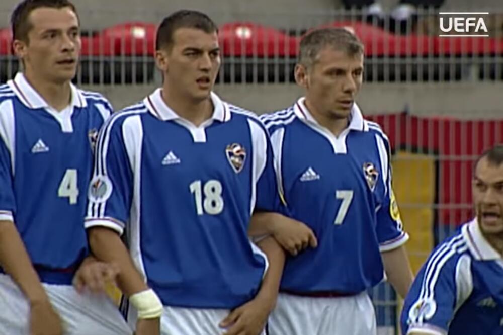 Jokanović, Kovačević, Jugović i Nađ na meču sa Slovenijom, Foto: Printscreen YouTube