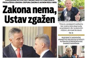 Naslovna strana "Vijesti" za 14. jun 2020.