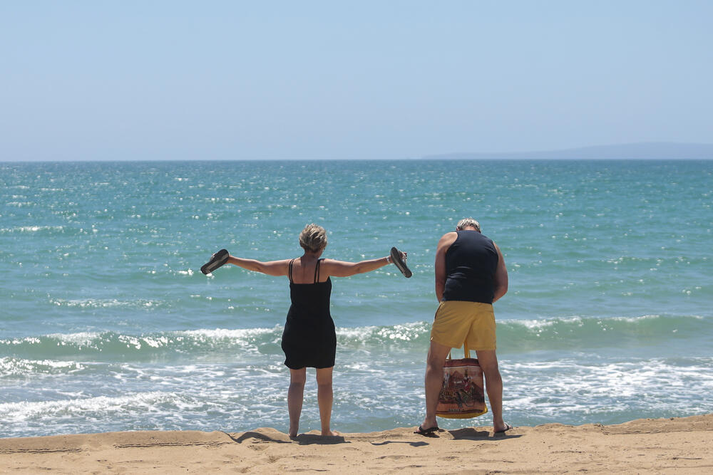 Njemački turisti na plaži u Majorki -