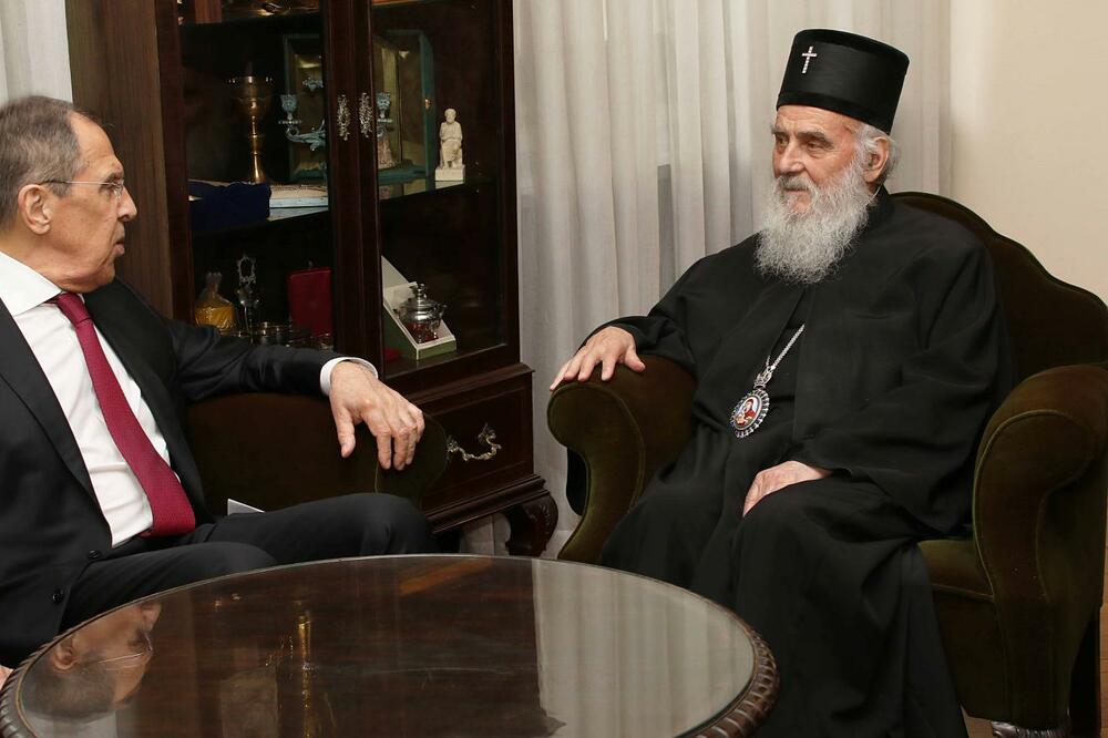 Lavrov i Irinej, Foto: SPC