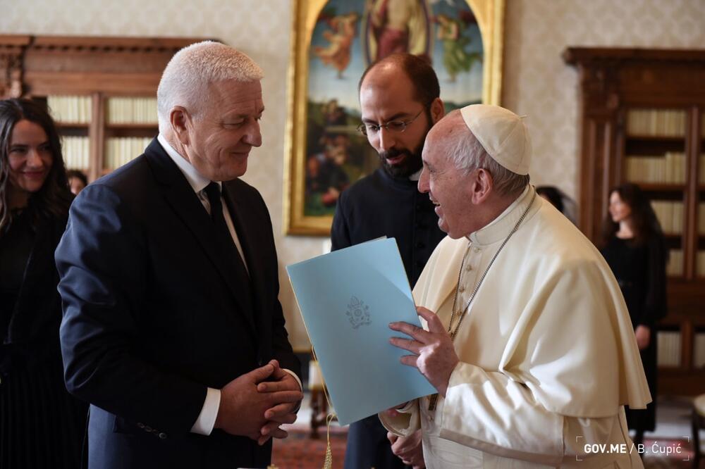 Marković i papa Franjo, Foto: Vlada Crne Gore