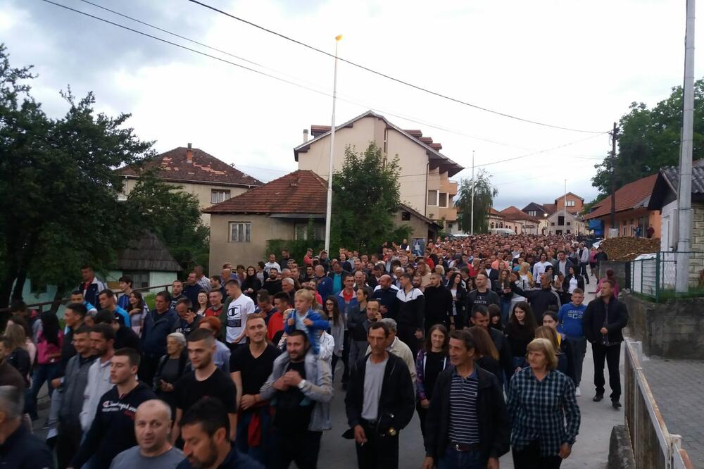 Sa litije u Bijelom Polju, Foto: Jadranka Ćetković