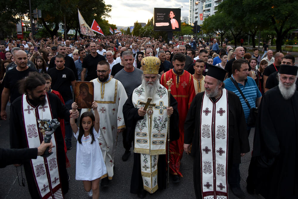 Sa juče održane litije u Podgorici, Foto: Luka Zeković