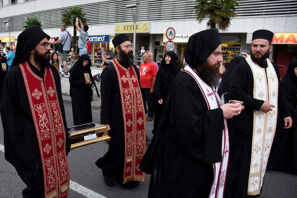 Sa jučerašnje litije u Podgorici, Foto: Luka Zeković
