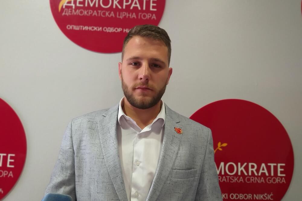 Predsjednik OO Demokrate u Nikšiću Nemanja Vuković, Foto: Svetlana Mandić