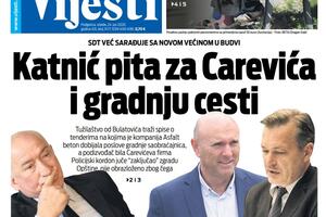 Naslovna strana "Vijesti" za 24. jun 2020.