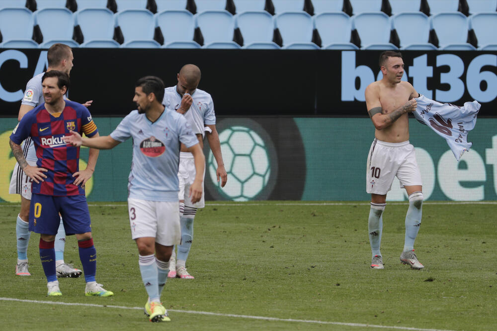 Jago Aspas slavi gol za 2:2, Foto: Beta/AP