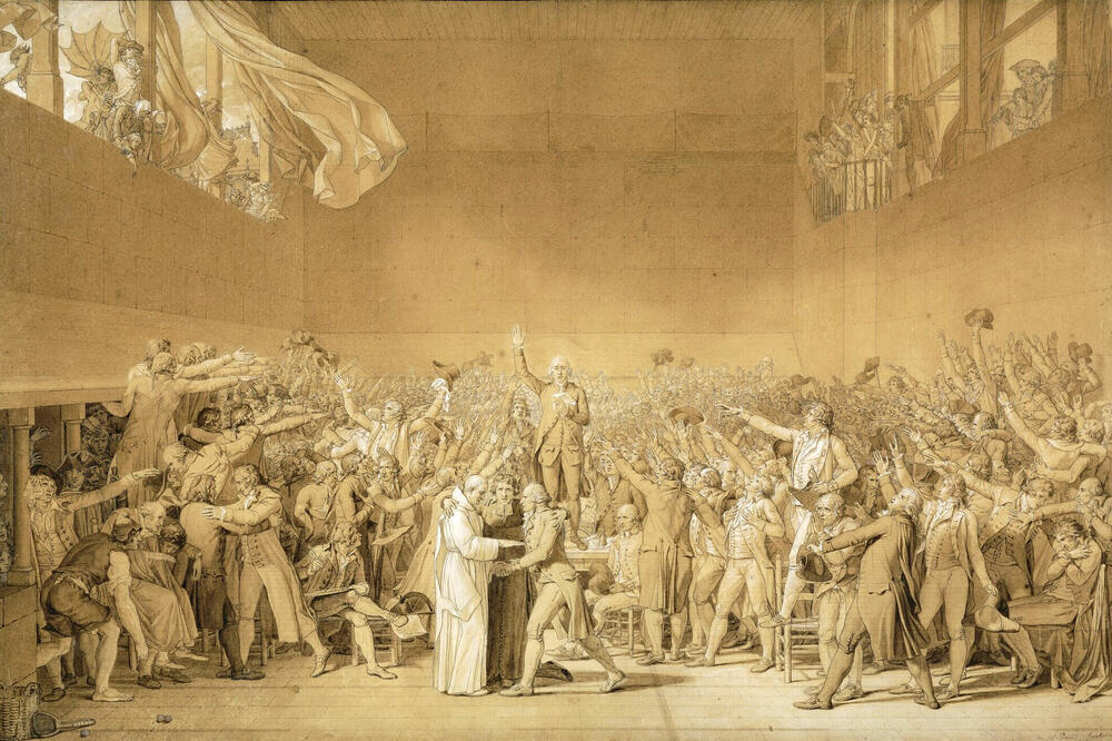 Jacques-Louis David, skica za sliku “Zakletva na teniskom terenu”, Foto: Wikipedia.org