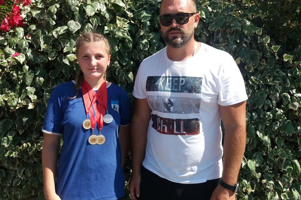 Kljajević sa trenerom Danilom Ristićem, Foto: AK Tara