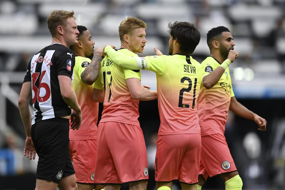 Fudbaleri Mančester sitija, Foto: AP