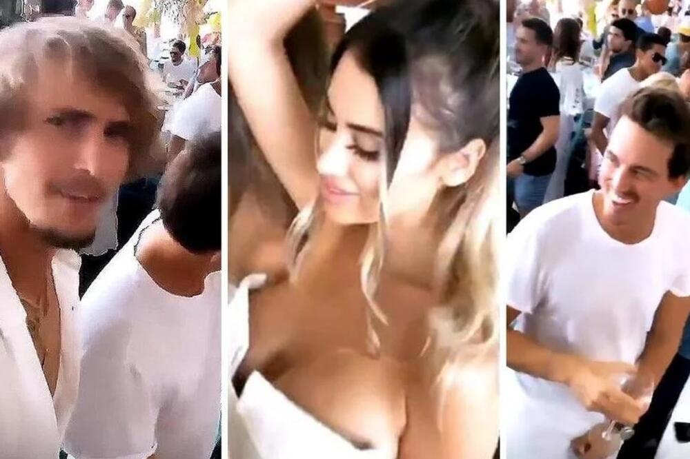 Zverev na zabavi, Foto: Printscreen