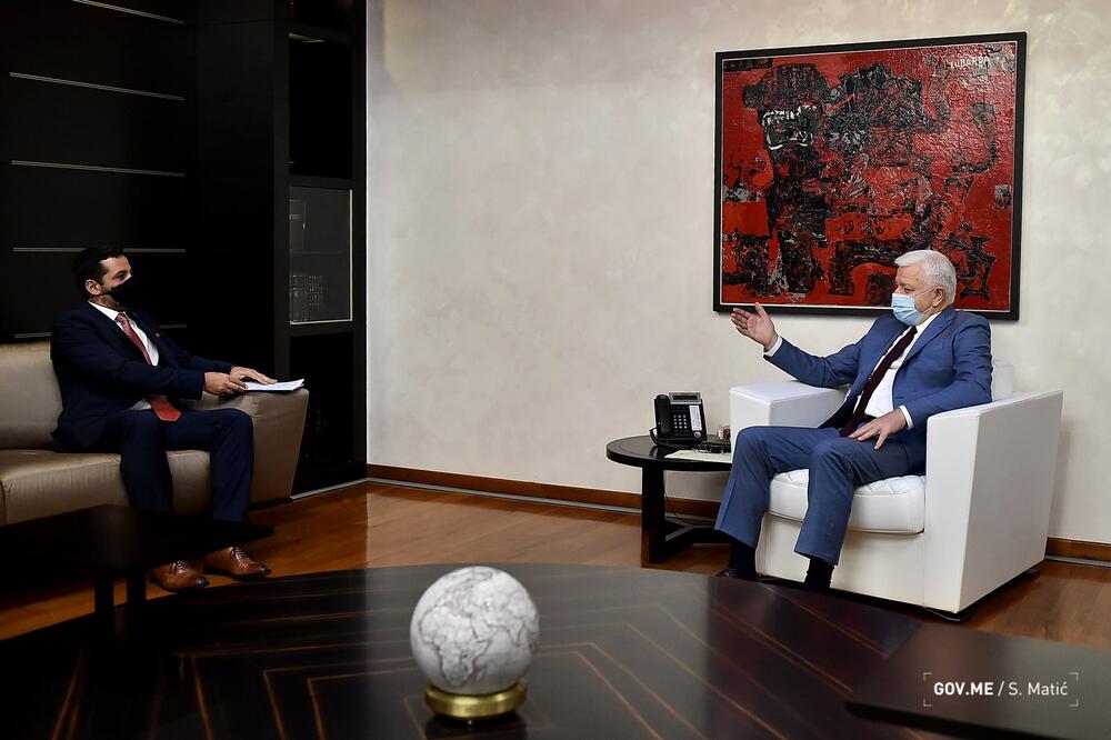 Novi šef predstavništa UNICEF - a u Crnoj Gori Huan Santander i premijer Crne Gore Duško Marković, Foto: Gov.me