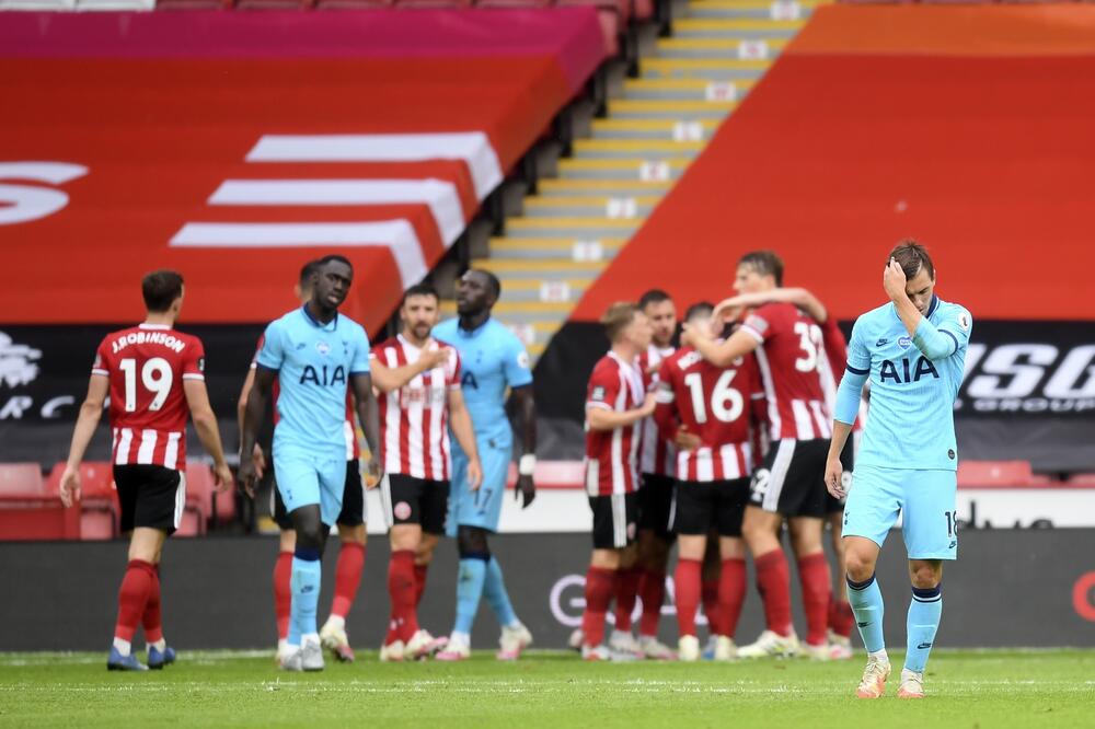 Slavlje fudbalera Šefilda nakon gola, Foto: Beta/AP