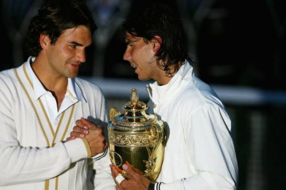 Nadal i Federer 2008. na Vimbldinu, Foto: Printscreen