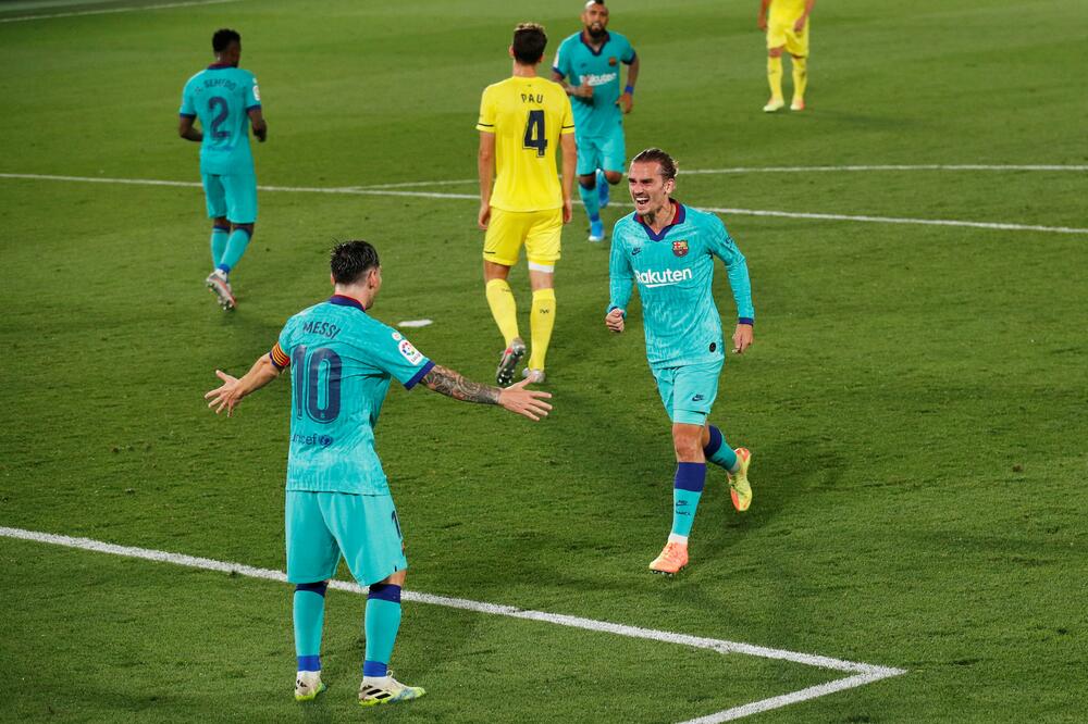 Grizman slavi gol sa Mesijem, Foto: La Liga