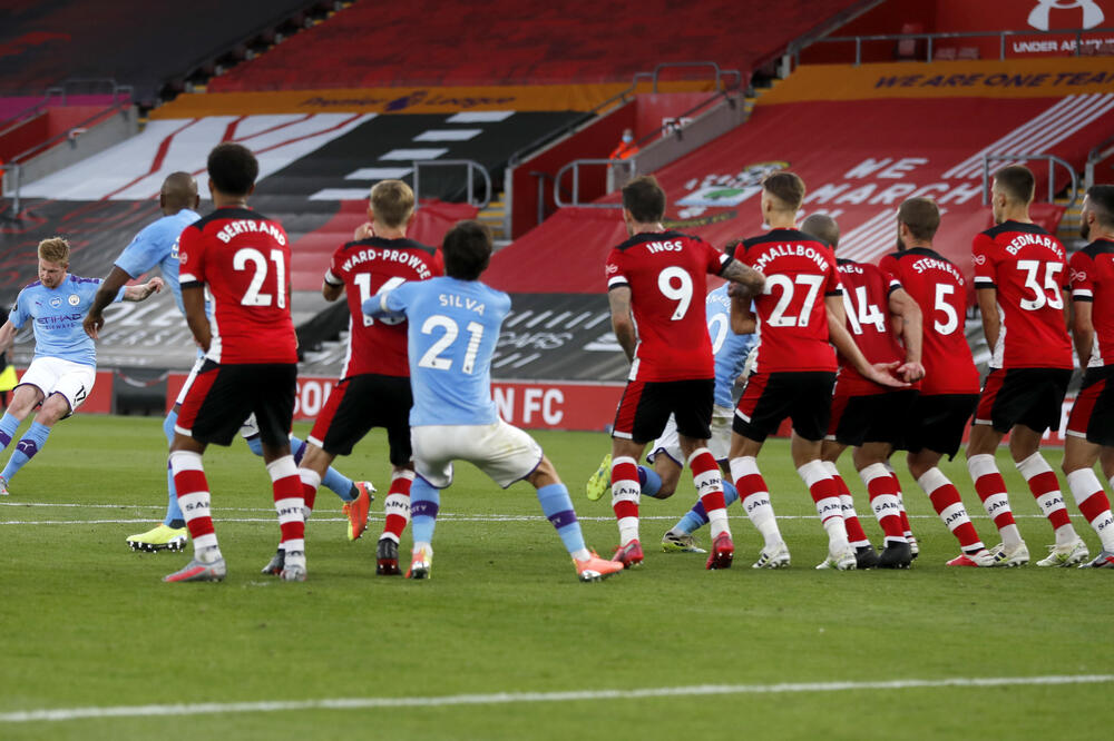 Sa meča Sautempton - Mančester siti, Foto: AP