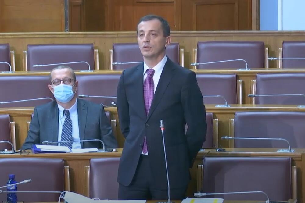 Bošković u parlamentu, Foto: Printscreen YouTube