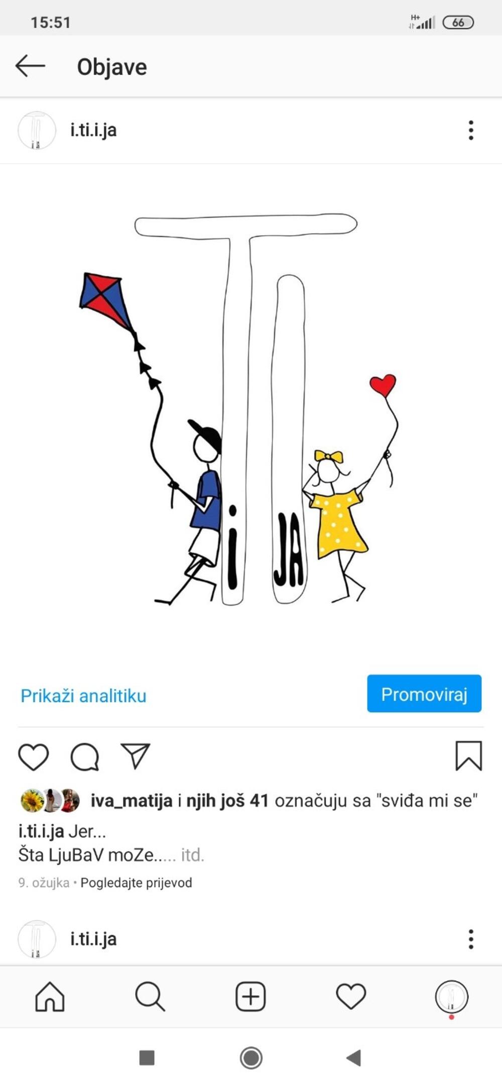 Sa Instagram stranice i dio slikovnice 'I ti i ja'