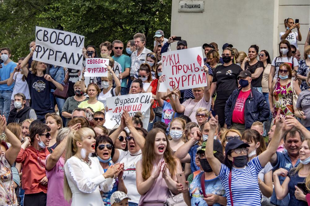 Detalj protesta, Foto: Igor Volkov/AP