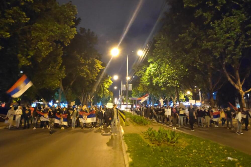 Sa protesta u Nišu, Foto: twitter.com/južnevesti