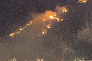 Kotor: Vatrogasci gase požar na brdu San Đovani