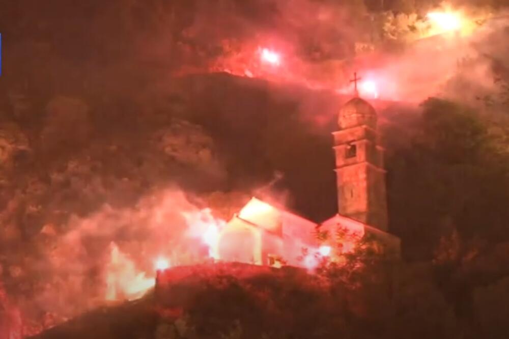 Požar na brdu San Đovani, Foto: Screenshot/TV Vijesti