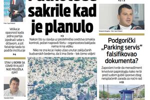 Naslovna strana "Vijesti" za 15.7.2020.