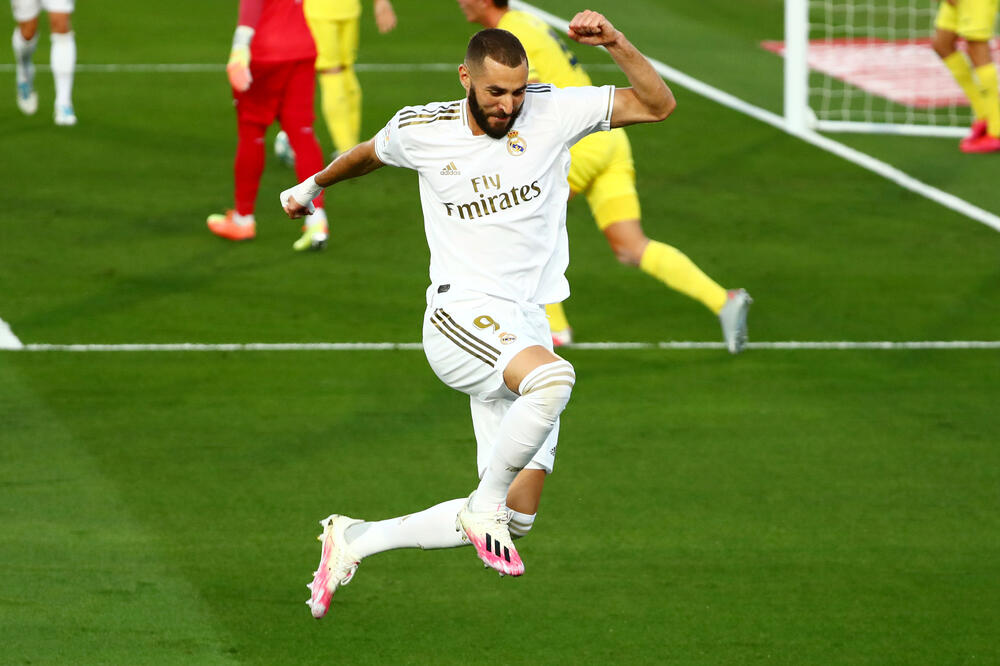 Karim Benzema slavi gol protiv Viljareala, Foto: REUTERS