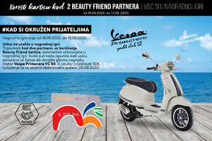 Beauty Friend nagradna igra, superpremija – Vespa Primavera YC50