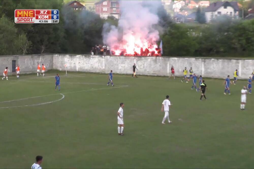 Sa meča Jezero-Kom, Foto: Printscreen/Mne Sport