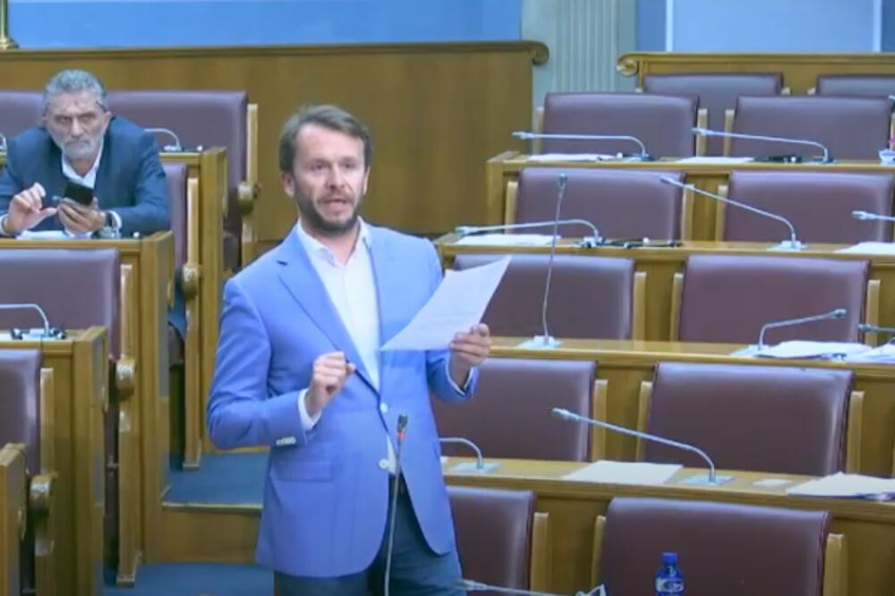 Konjević danas u parlamentu, Foto: Printscreen YouTube
