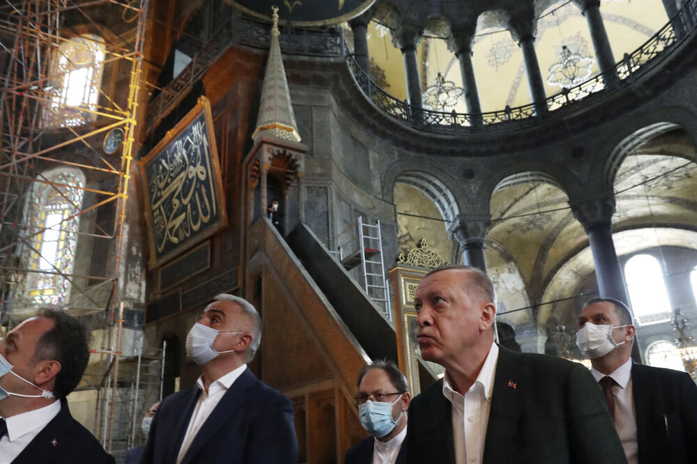 Erdogan u Aja Sofiji, Foto: AP