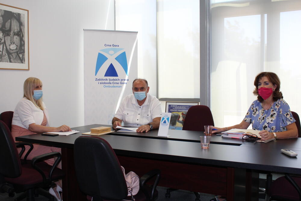 Jonica, Bjeković i Mijušković na sastanku, Foto: Kancelarija Ombudsmana