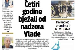 Naslovna strana "Vijesti" za 31. jul
