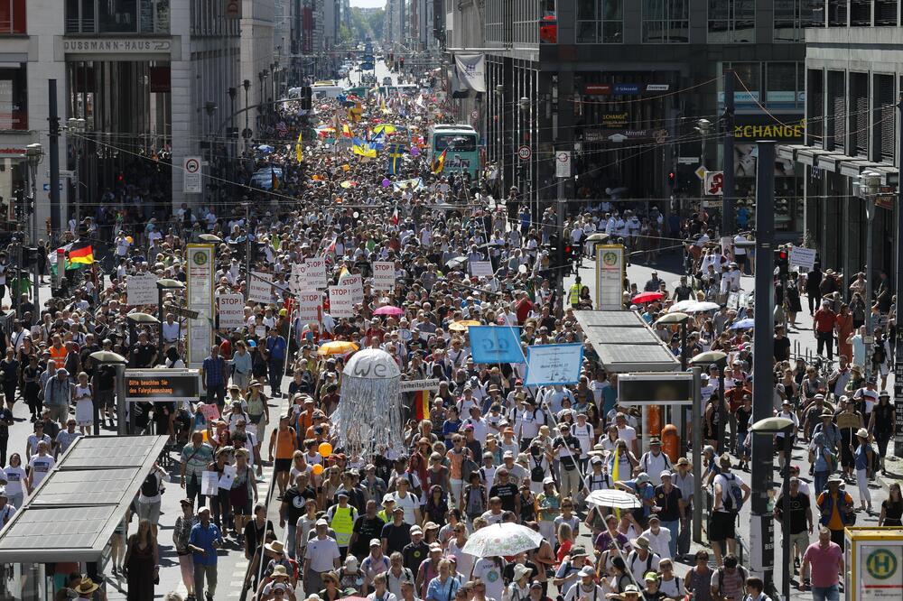 Berlin protest, Foto: AP