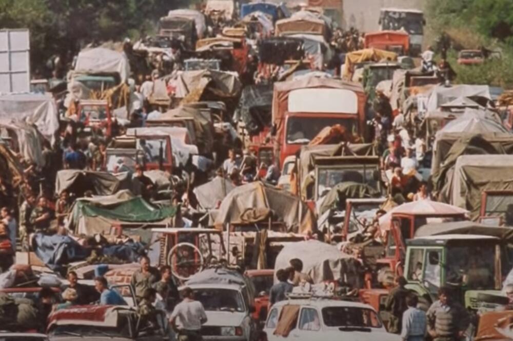 Srbi napuštaju Hrvatsku tokom akcije "Oluja", Foto: Screenshot/Youtube