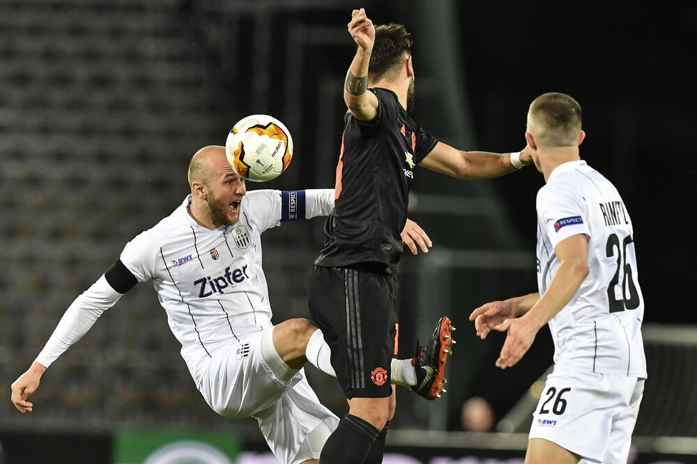 Sa utakmice LASK - Mančester junajted, Foto: AP