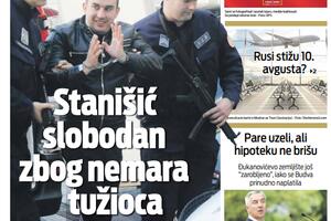 Naslovna strana "Vijesti" za peti avgust 2020. godine